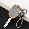 CHATYYD Key Fob Cover for Ford with Keychain,Soft TPU Car