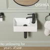 Small Wall Mount Bathroom Vessel Sink, QISHKA 15.6" X 8.6"