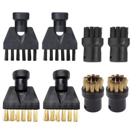 Eagles 6Pcs Steam Mop Brush Head Replacement Dust Remove Steam Cleaning Brush Small Round Brushes compatible with Karcher Sc1 Sc2 Sc3 Sc4 Sc5 Hand Steam Cleaner