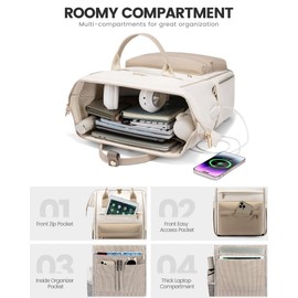 LOVEVOOK Laptop Backpack for Women Men, Teacher Nurse Work Bag Waterproof Fashion Travel Backpack Purse, 18 Inch Computer Backpack with USB Port