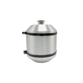 JSD AUTO PARTS Auxiliary Fuel/ Gas Tank 6.8 Gallon 12x14 Vertical 1/4 NPT Outlet Spun Aluminum