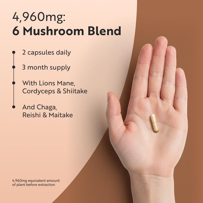 Nutravita Mushroom Complex 14400mg Superblend with Lions Mane - 180