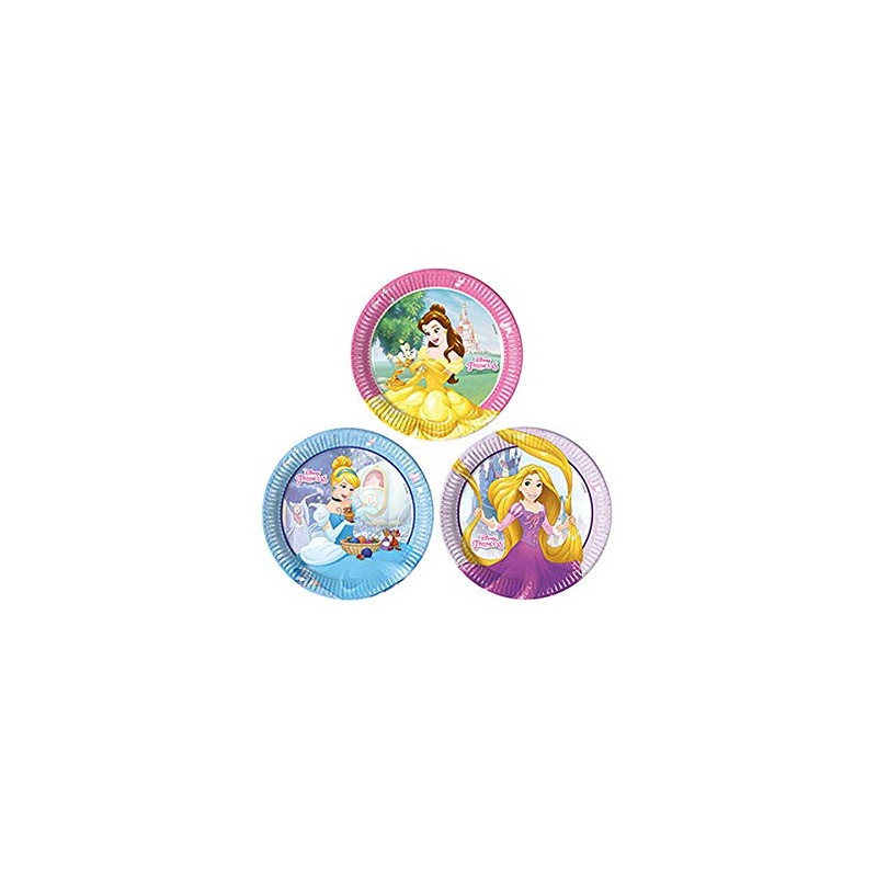 Procos 5PR87874 Plate 23 cm Assorted Subjects Princess Heart Strong,