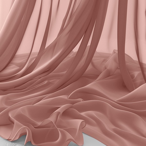 Horbaunal Dusty Rose Chiffon Fabric by The Yard, 1 Yard
