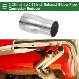 Motoforti 2.25" OD to 2.75" OD Mandrel Exhaust Pipe Adapter Concentric Reducer Car Exhaust Pipe Tubing Piping Adapter 5inch/127mm Length T304 Stainless Steel Silver Tone 4 Pcs