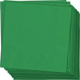 Emerald Green Solid Beverage Paper Napkins - 5"x5" (20 Count) - Vibrant Color & Premium Quality Napkins For Unforgettable Events & Parties