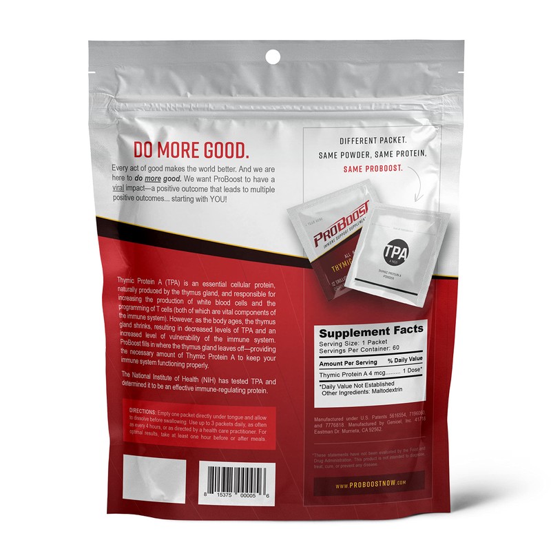 ProBoost, 4 McG Thymic Protein A (TPA) Powder Packets -