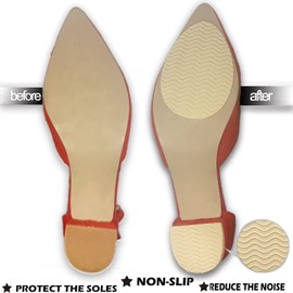 No Slip Shoes Pads Sole Protectors Adhesive, High Heels Anti-Slip Shoe Grips (Beige 4pairs)