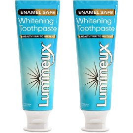 Lumineux Teeth Whitening Toothpaste 2 Pack Peroxide Free Enamel Safe  3.75 Oz
