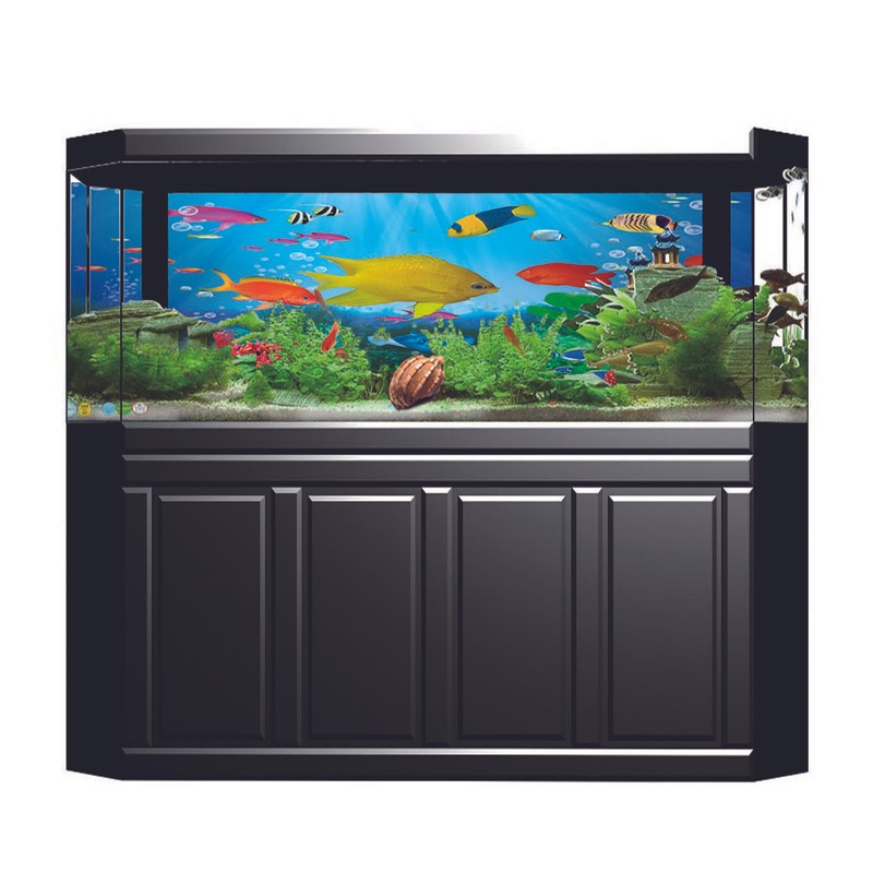 Background Poster Decorative Painting PVC Sticker Landscape Image for Aquarium