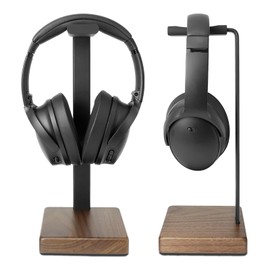 Headphone Stand for Desk - Wooden Headset Stand for Desk - Wooden Headphone Holder with Airpods Max and More(Square)