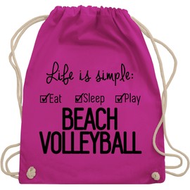 Shirtracer - Volleyball - Life is simple beach volleyball - gym bag and fabric bag made of cotton - -