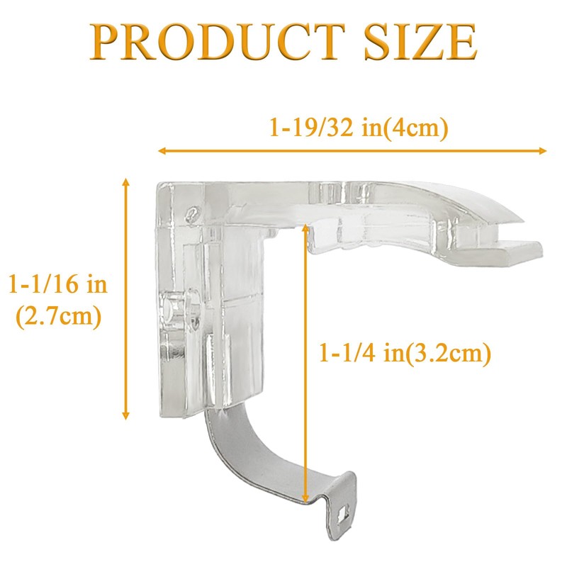 Rhixidenc 4 PCS Mounting Bracket with Metal Clip, Hidden Mounting