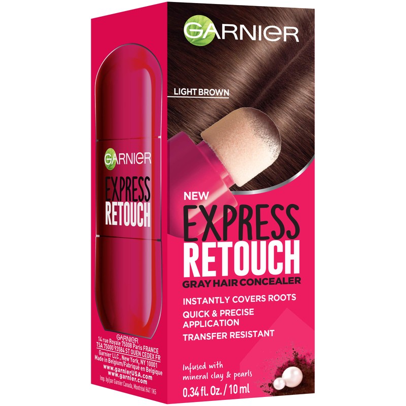Garnier Hair Color Express Retouch Gray Hair Concealer, Instant Gray