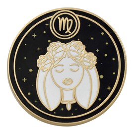REAL SIC Astrological Sign Pin - Star Sign/Astrology Enamel Pins, Lapel Pins for Birth Sign, Great Gift for Anyone, Perfect Accessory for Jackets, Hats, Backpacks & Tops (Virgo)