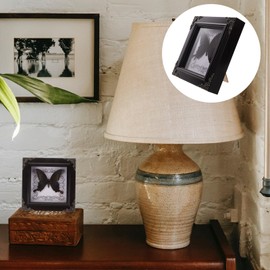 TOYANDONA Butterfly Specimen Butterfly Shadow Box Real Framed Butterfly Taxidermys Butterfly Vintage Butterfly Specimen Display with Wooden Frame Wall Decor Black