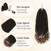 Goddess Locs Crochet Hair 6 Packs, 12 Inch Straight Faux