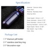 Small Titanium Pill Box Keychain Waterproof Portable Pill Box for