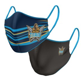NRL Face Mask - Titans - Reversible - Washable - Adult Large