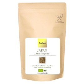 Japan Kuki-Houjicha Kazuki Green Organic Tea 250g Harvest 2023 Kagoshima Prefecture Caramel Coloured Cup Delicate Roasted Slightly Nutty