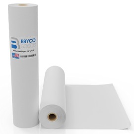 Bryco Goods 18”x2100” (175’) White Kraft Paper Roll for Painting, Drawing, Banner, Bulletin Board, Easel Paper, Floor Covering, Packaging, Shipping, Gift Wrapping, Arts & Crafts – Made in USA