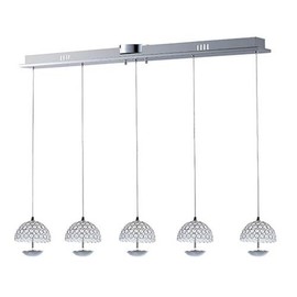 ET2 E24495-20PC, Parasol Mini Pendant, 5 Light LED, Chrome