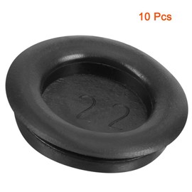 TA-VIGOR 10Pcs Rubber Blanking Grommet, 22mm Black Rubber Grommets Electrical Holes Cable Wire Gaskets Protector for Wires, Plugs, Cables Holes, Car, Boat, Pump, Plumbing, Cable Wiring