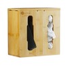 2-in-1 Bamboo Plastic Bag Holder and Trash Dispenser – Compact