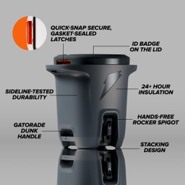 Gatorade Hydration Cooler, 6 Gallon, Grey