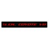 5.0L Coyote V8 RED on Black Highly Polished Real Aluminum
