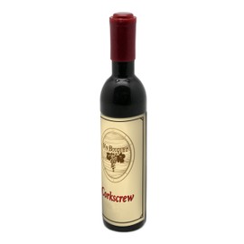 Vin Bouquet FID 313 Bottle Opener Mini Bottle, ABS and SS, Black and Bordeaux, 13 x 2.5 x 2.5 cm