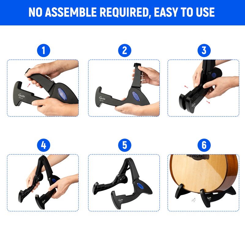 Guitto Rabbit-shaped Guitar Stand Foldable Stand Holder Portable Guitar Bracket