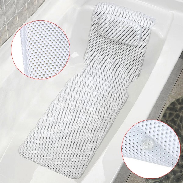 Unbranded Bath Mat With Pillow Soft Texture Full Body Bathtub