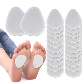 ActFun - 12 pares (24 piezas) almohadillas de fieltro metatarsiano, 1/4 pulgadas de grosor, reutilizables, transpirables, para aliviar el dolor durante todo el día, evitar callos ampollas, soporte para el arco del pie, para mujeres y hombres