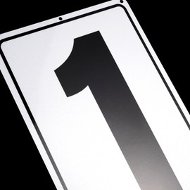 Kichwit Metal House Numbers Address Sign Reflective Aluminum Mailbox Number, 10 x 7 Inches, Number 1
