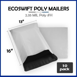 EcoSwift 10 13x15 EcoSwift Poly Mailers Plastic Envelopes Shipping Mailing Bags 2.35MIL