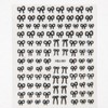 Stick-on Nail Stickers, Foot and Toenail Stickers, Ribbon, Black, 10 Sheets / 붙이는네일스티커 발 발톱 네일스티커 리본 블랙 10장