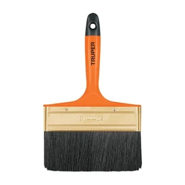 Truper BRT-6, Brocha de cerdas naturales, mango de plástico, 6"