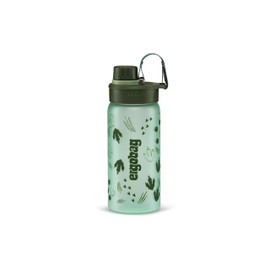 Trinkflasche BPA-frei 550 ml, auslaufsicher und Kohlensäure geeignet, spülmaschinengeeignet, Dino - Dunkelgrün