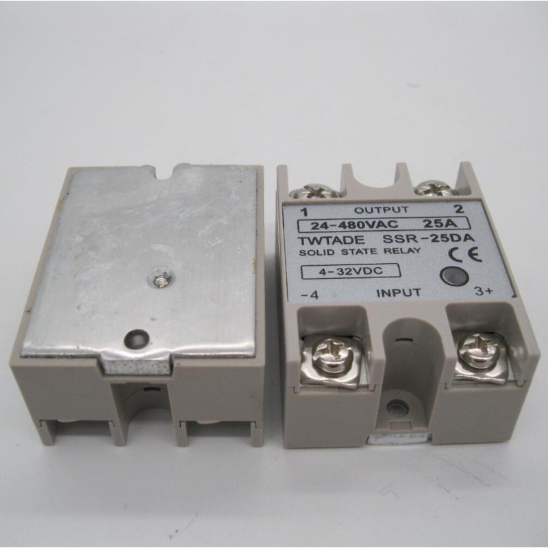 2PCS TWTADE SSR-25 DA 25A 3-32V DC / 24-380V AC