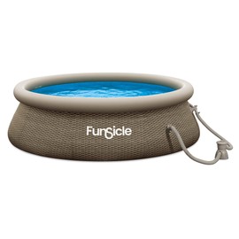Funsicle Quickset 12ft x 36in Round Inflatable Above Ground Swimming Pool with Filter Pump – Easy Setup with Top Ring Design