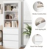 IDEALHOUSE 70" H Bookcase with 3 Storage Drawers,Tall Bookshelf w/