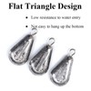 5 Pcs Fishing Sinkers, Multipurpose Fishing Weights Flat Triangle Sinker