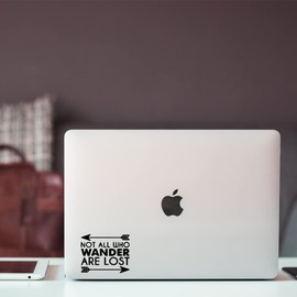 AzQuest (2Pack) Not All Who Wander are Lost Sticker Decal Pro Air 13" 15" 17" Laptop Sticker Sticker |4" x 5"|Black|AZQ134|