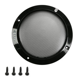 Fielect 5" Speaker Grill Cover Mesh Decorative Circle Subwoofer Guard Protector Cover Audio Accessories Black Metal Trim with 4 Screws