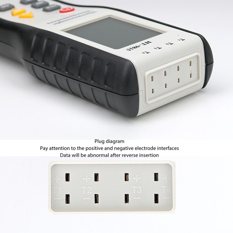 Thermometer High Accuracy Digital Display 4 Channel Portable Thermocouple Thermometer