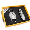 Cigar Cutter and Lighter Set 3 Torch Jet Flame with