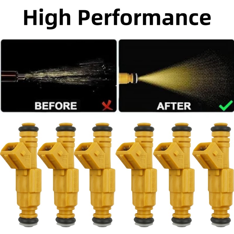 6PCS Upgraded Fuel Injectors 0280155710 for Jeep Wrangler Cherokee Grand