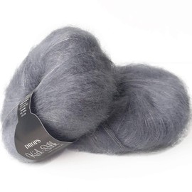 Kid Silk - Mulitple colours Garnstudio DROPS Knitting Lace Weight Mohair and Silk 100% Yarn (10 Grey)