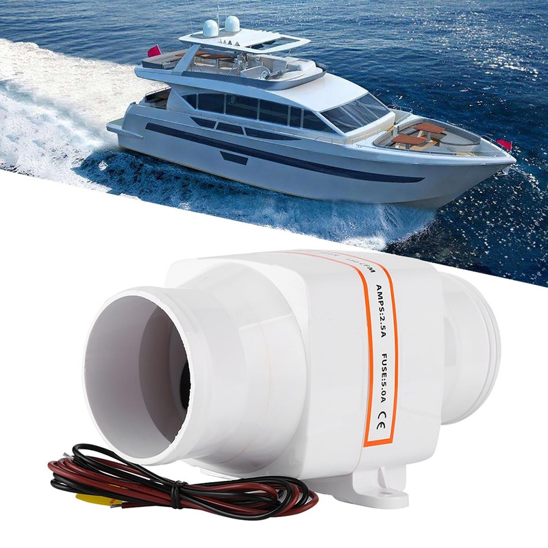 3inch Motor Boat Blower, Inline Duct Fan, Marine Silent Fan,